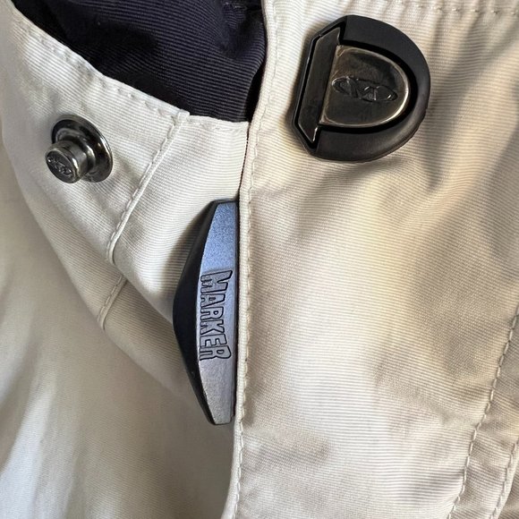 MARKER Off White with Red and Black Stripes Ski Snowboard Sporty Jacket Medium - Picture 6 of 14